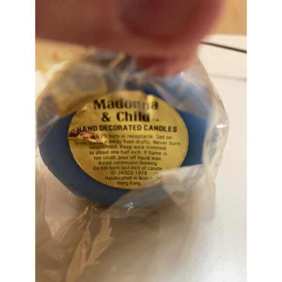 Vintage 1978 JASCO Mary & BABY JESUS & BIBLE Candle, Holder & Candle Snuffer NEW - Picture 5 of 12